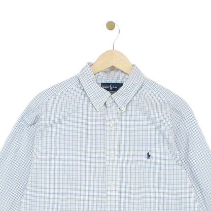 Mens Check Shirt Classic Fit Long Sleeve
