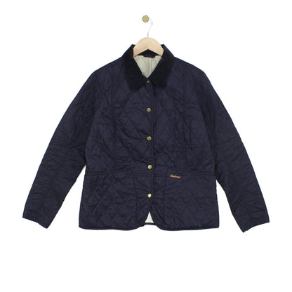 Womens Quilted Jacket Button Front Outerwear Lightweight