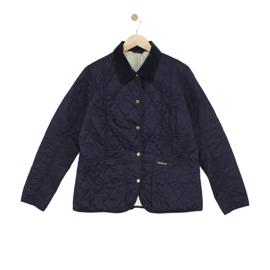 Womens Quilted Jacket Button Front Outerwear Lightweight