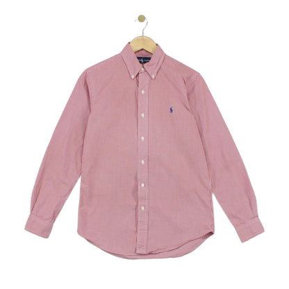 Mens Shirt  Button Down Long Sleeve Check
