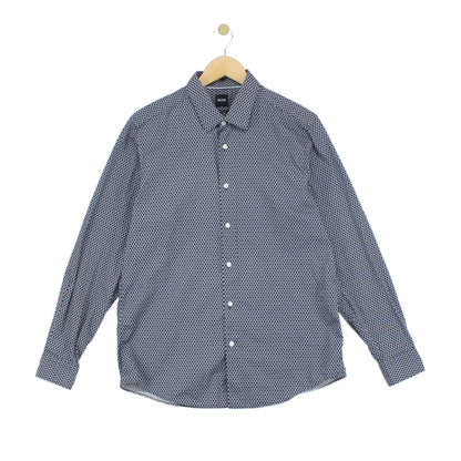 Mens Shirt Long Sleeve Button Up Pattern