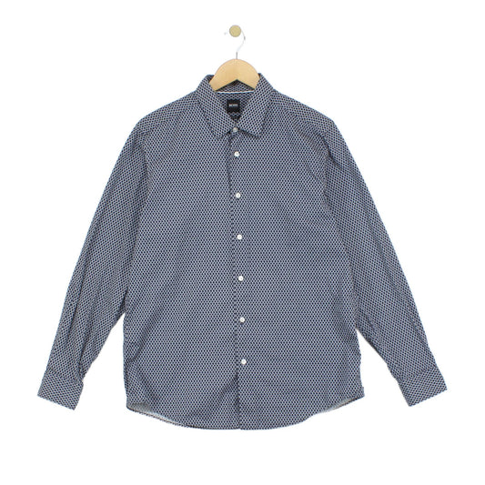 Mens Shirt Long Sleeve Button Up Pattern
