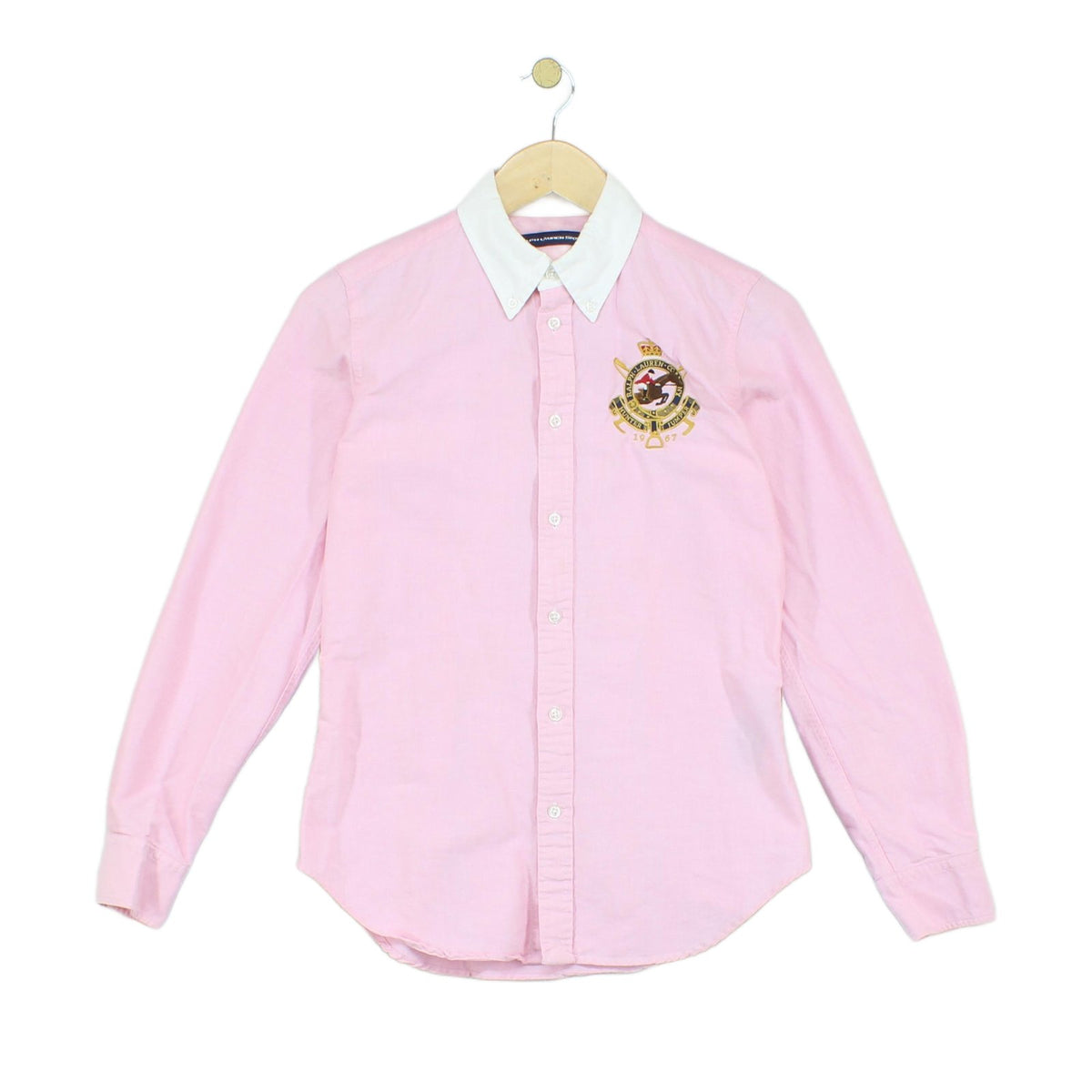 Womens Oxford Shirt Embroidered Logo Cotton