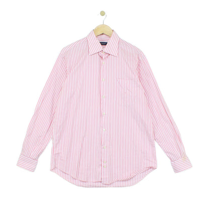 Mens Striped Shirt Button Up