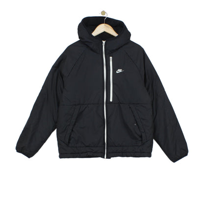 Mens Quilted Jacket Therma Fit Hooded Full Zip