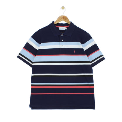 Mens Striped Polo Shirt Short Sleeve