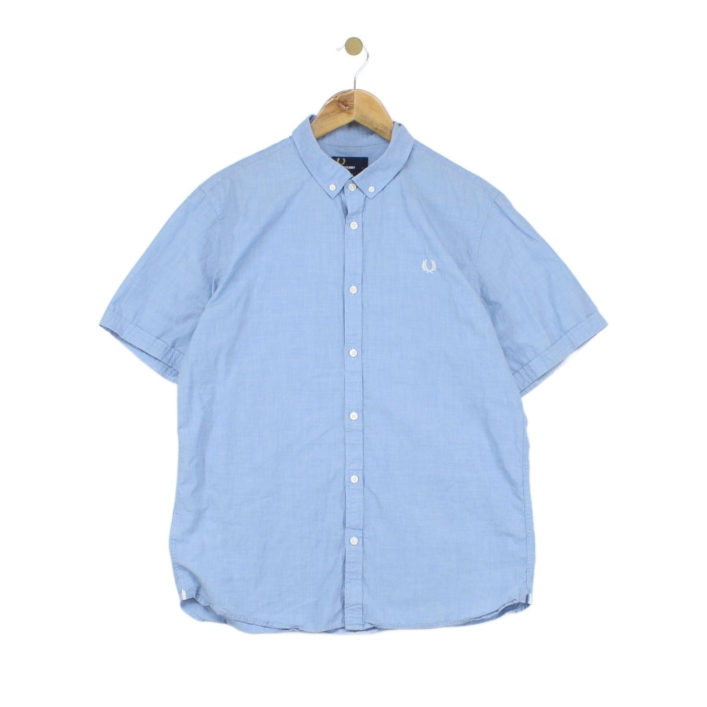 Mens Shirt Slim Fit Short Sleeve Button Up Collared