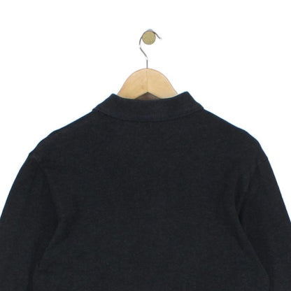 Mens Polo Shirt Slim Fit Long Sleeve Button Collar
