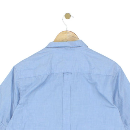 Mens Shirt Slim Fit Short Sleeve Button Up Collared