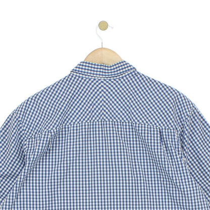 Mens Check Shirt Button Up Short Sleeve