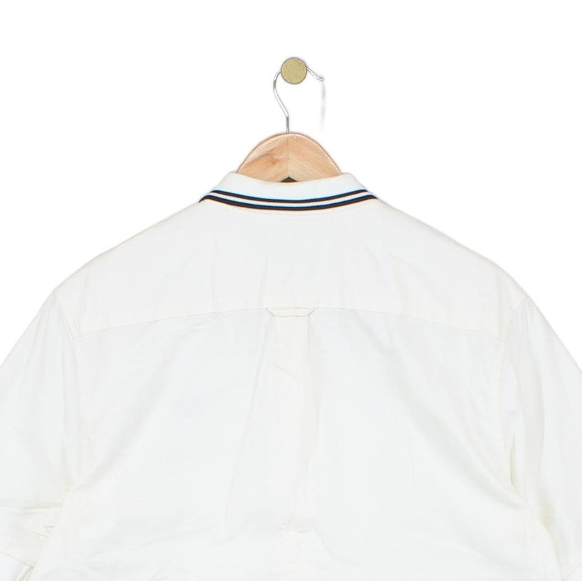 Mens Canvas Shirt Short Sleeve Classic Collared
