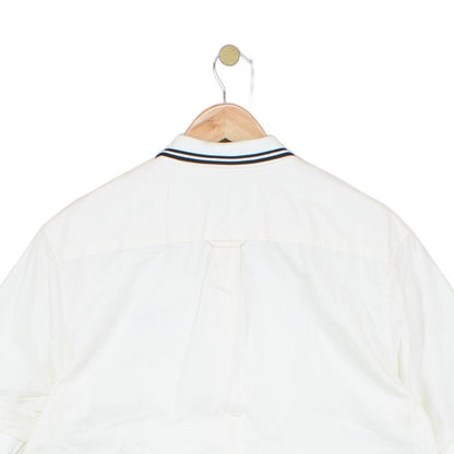 Mens Canvas Shirt Short Sleeve Classic Collared