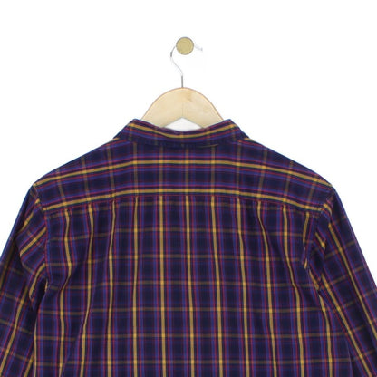 Mens Check Shirt Slim Fit Button Up
