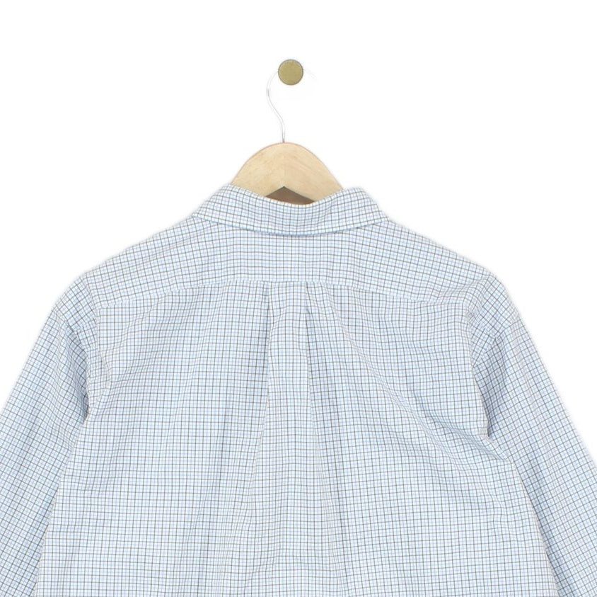 Mens Check Shirt Classic Fit Long Sleeve