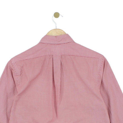 Mens Shirt  Button Down Long Sleeve Check