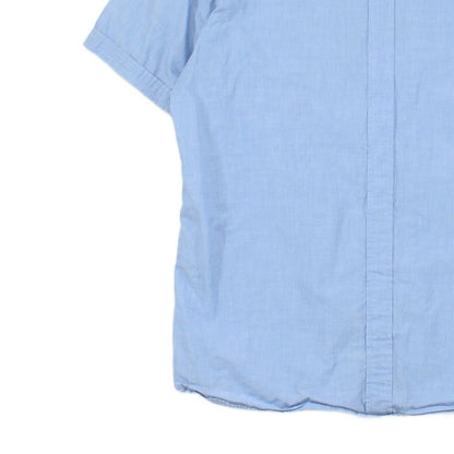 Mens Shirt Slim Fit Short Sleeve Button Up Collared