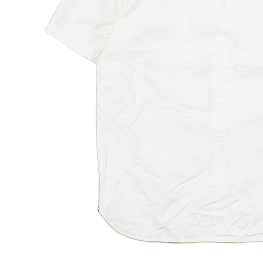 Mens Canvas Shirt Short Sleeve Classic Collared