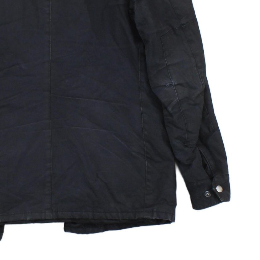 Mens Waxed Jacket Full Zip Motorcycle Cotton