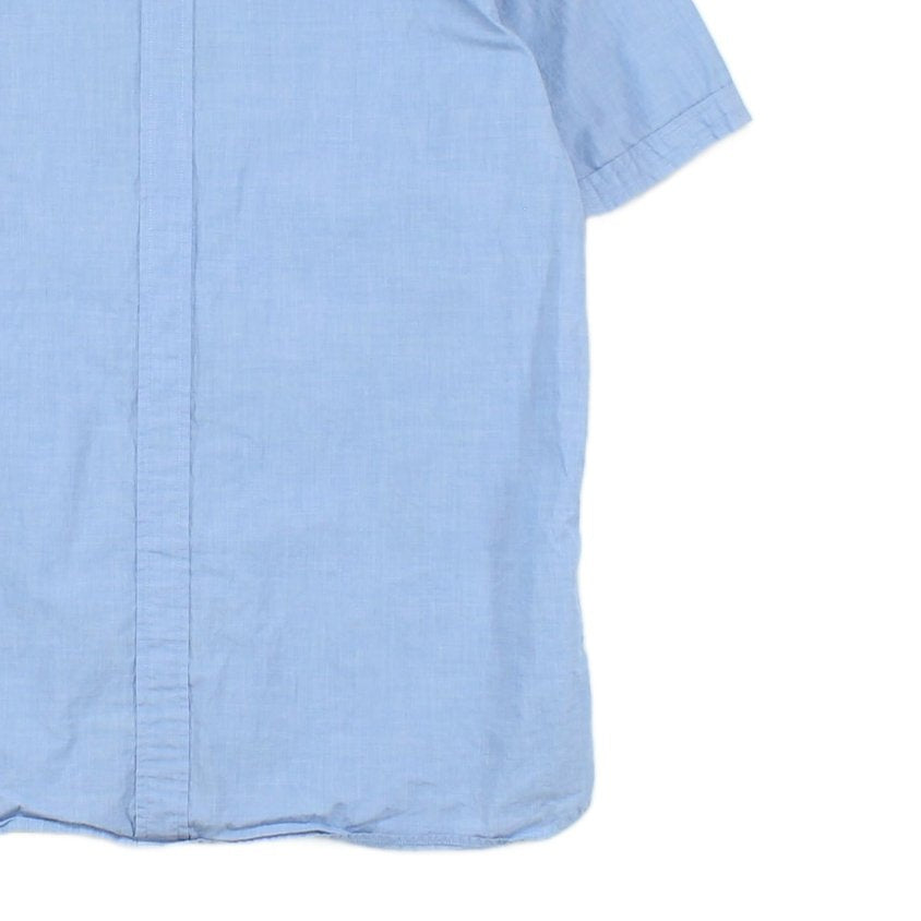 Mens Shirt Slim Fit Short Sleeve Button Up Collared