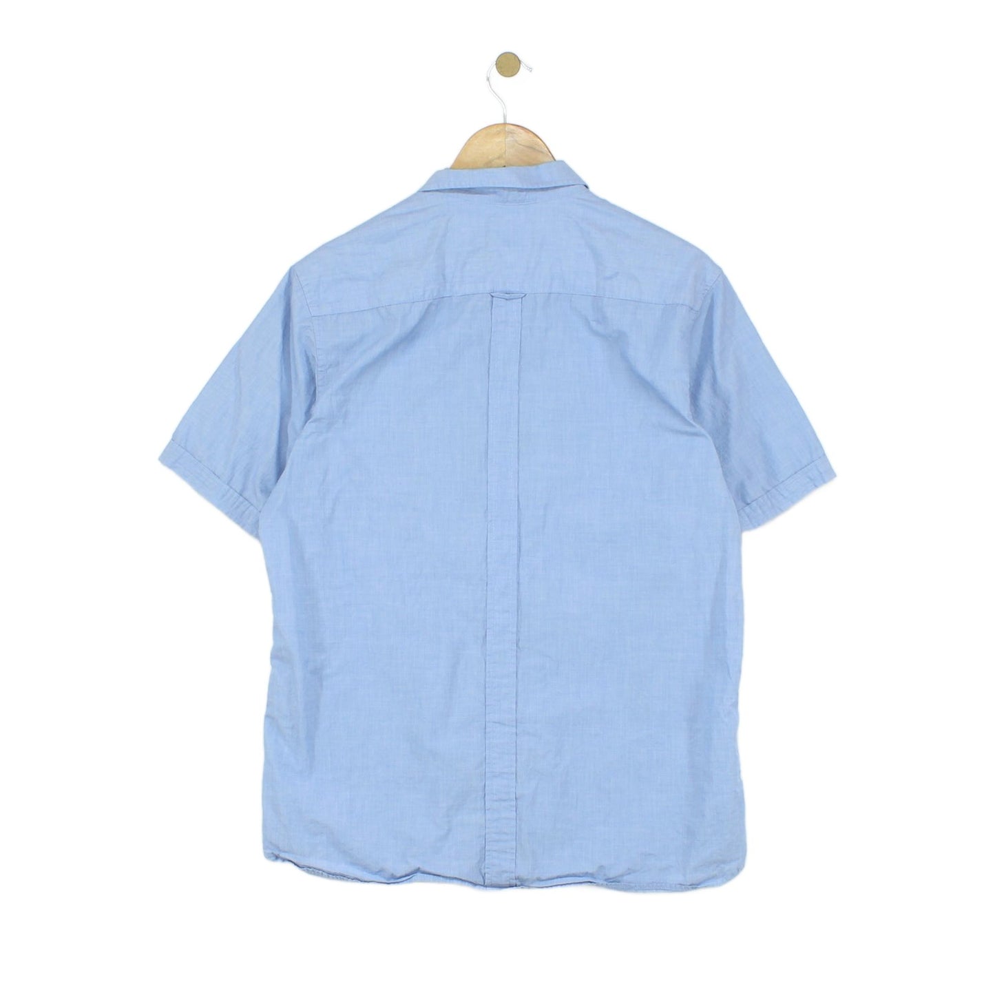 Mens Shirt Slim Fit Short Sleeve Button Up Collared
