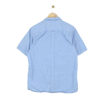 Mens Shirt Slim Fit Short Sleeve Button Up Collared