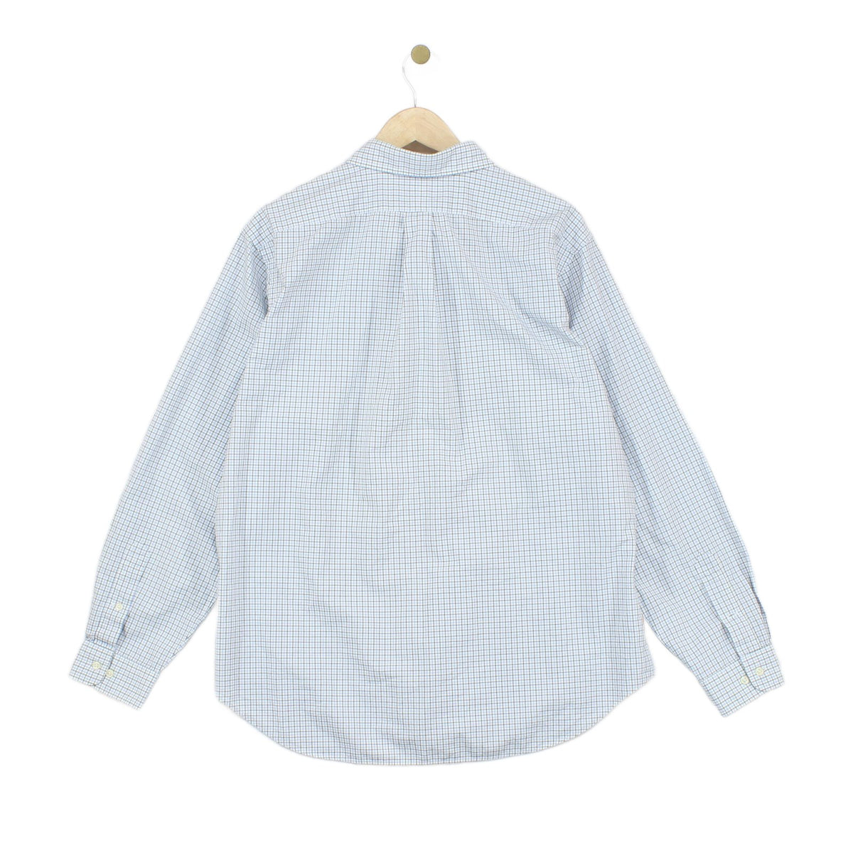 Mens Check Shirt Classic Fit Long Sleeve