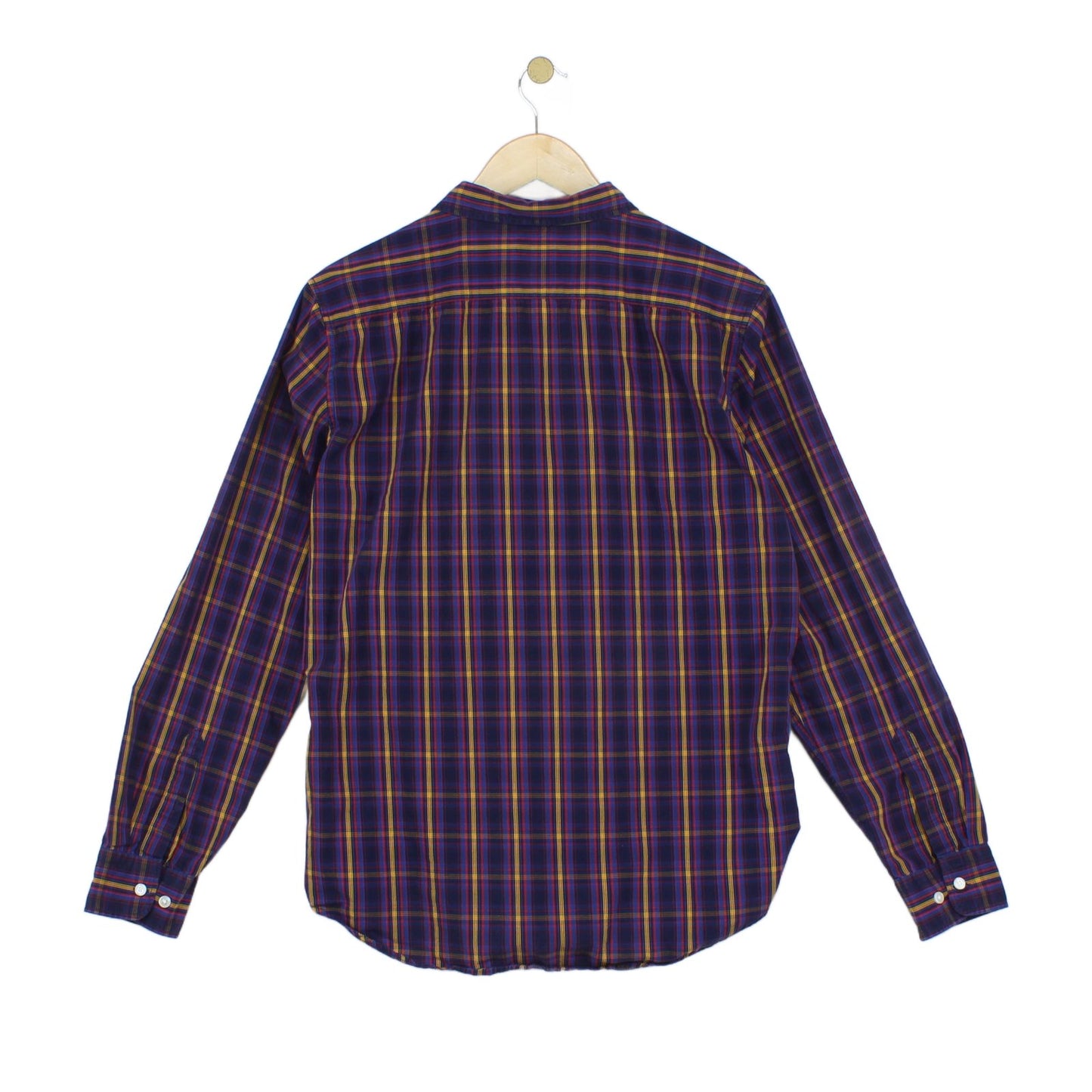 Mens Check Shirt Slim Fit Button Up