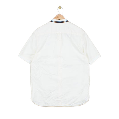 Mens Canvas Shirt Short Sleeve Classic Collared