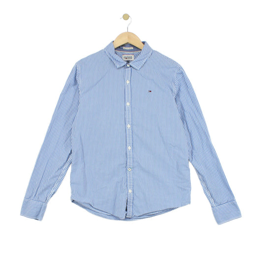 Mens Striped Shirt Button Down Long Sleeve