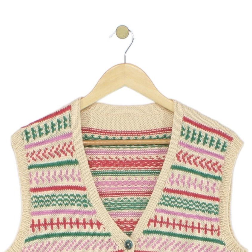Womens Sweater Vest Jumper Striped