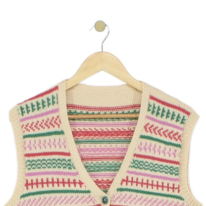 Womens Sweater Vest Jumper Striped