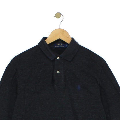 Mens Polo Shirt Collar Long Sleeve Knit Texture