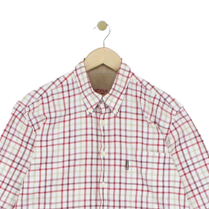Mens Check Shirt Long Sleeve Button Up