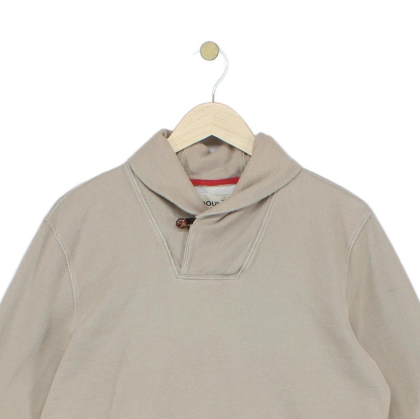Mens Cowl Neck Sweatshirt Elbow Patches