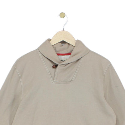 Mens Cowl Neck Sweatshirt Elbow Patches
