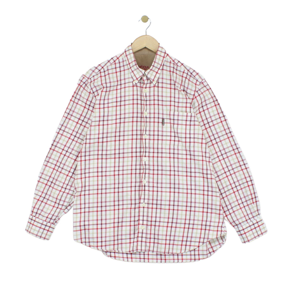 Mens Check Shirt Long Sleeve Button Up