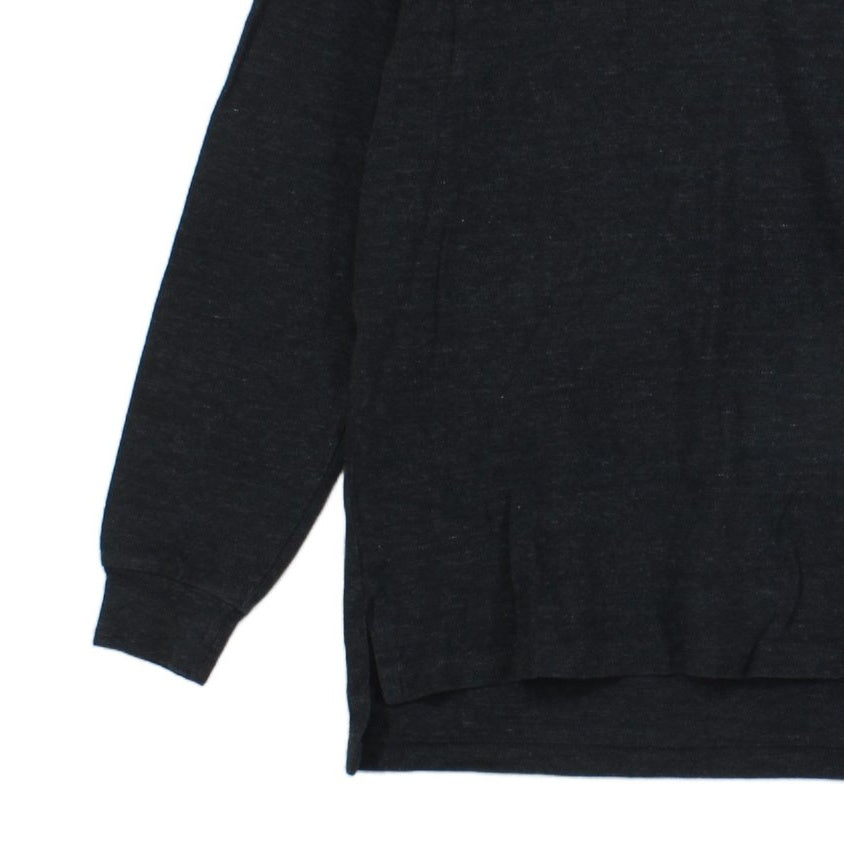 Mens Polo Shirt Collar Long Sleeve Knit Texture