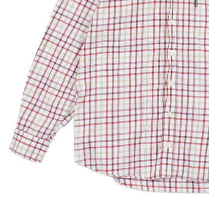 Mens Check Shirt Long Sleeve Button Up