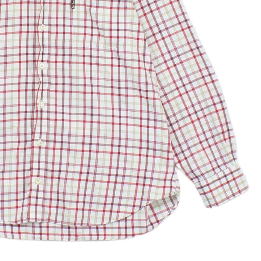 Mens Check Shirt Long Sleeve Button Up