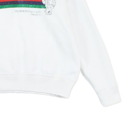 Womens Distressed Sweatshirt Crew Neck Stripes
