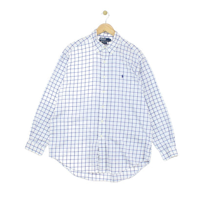 Mens Check Shirt Button Up Oversized