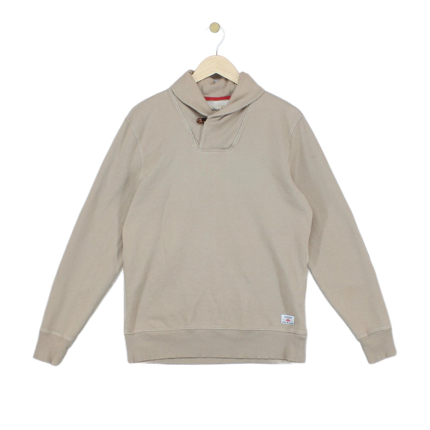 Mens Cowl Neck Sweatshirt Elbow Patches