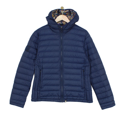Mens Quilted Jacket Hooded Winter Slim Down