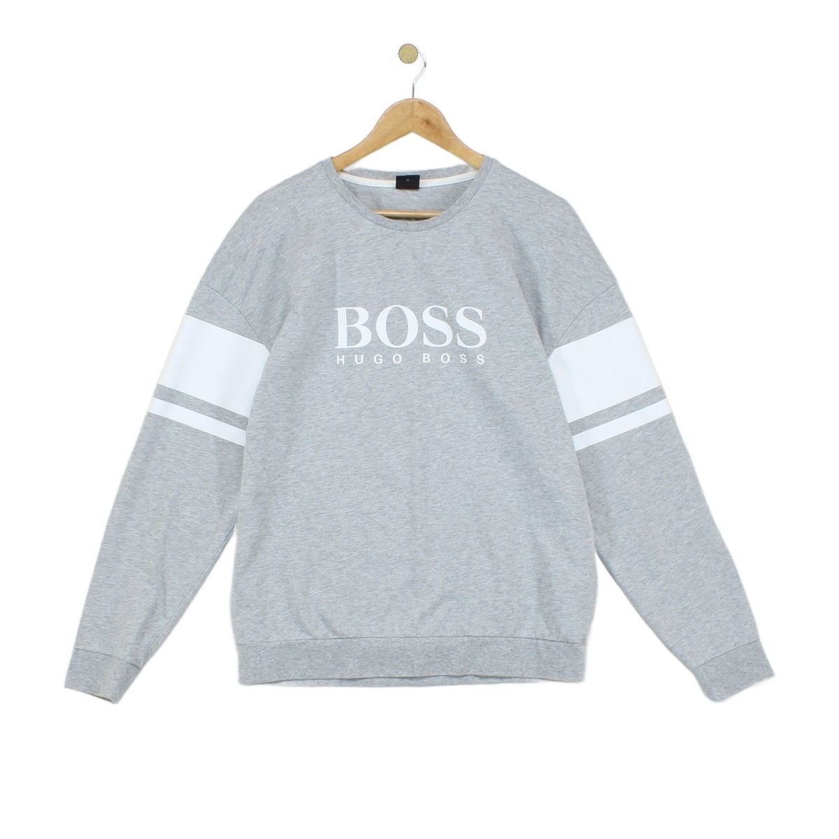 Mens Sweatshirt Logo Long Sleeve Lightweight Cotton