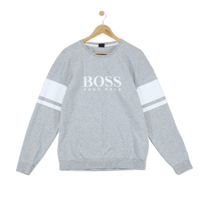 Mens Sweatshirt Logo Long Sleeve Lightweight Cotton