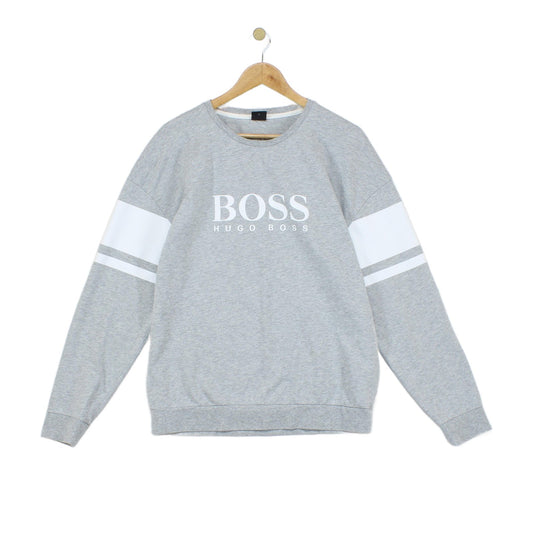 Mens Sweatshirt Logo Long Sleeve Lightweight Cotton
