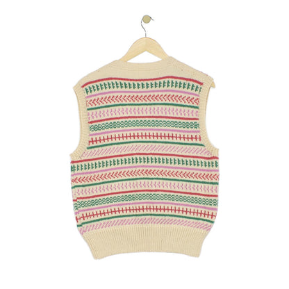 Womens Sweater Vest Jumper Striped