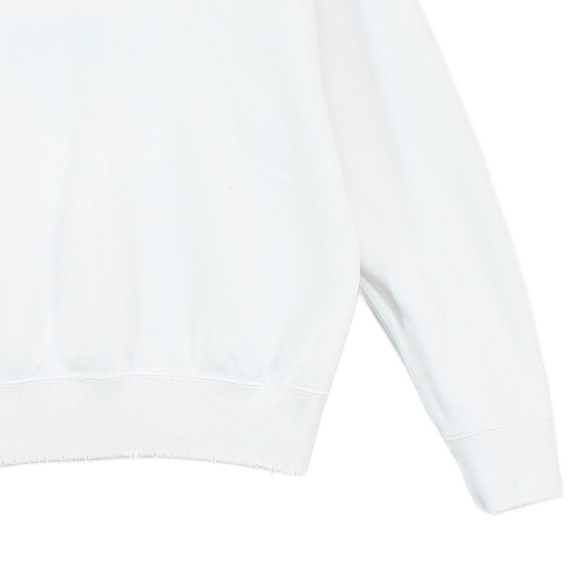 Womens Distressed Sweatshirt Crew Neck Stripes