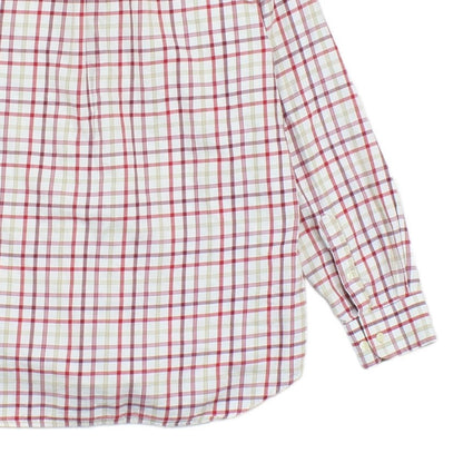 Mens Check Shirt Long Sleeve Button Up