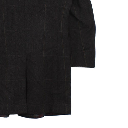 Mens Tweed Overcoat Herringbone Notch Lapel Wool